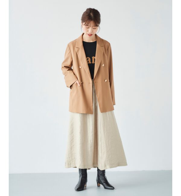 le.coeur blanc「シャイニータックギャザースカート」|スカート|