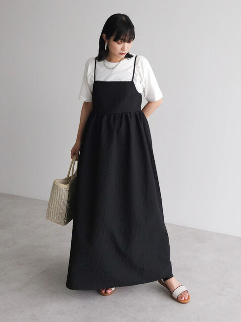 Green Parks「・ELENCARE　DUE　フクレキャミワンピース」|ワンピース|Black