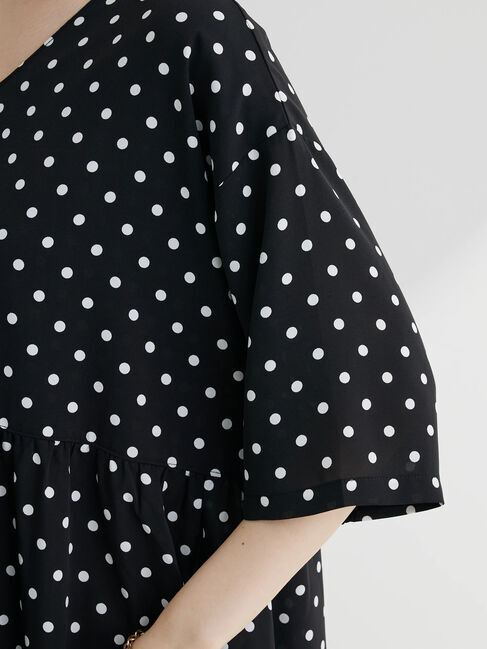 Green Parks「・novem9　ドットpt　Aラインワンピース」|ワンピース|
