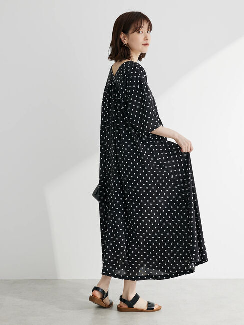 Green Parks「・novem9　ドットpt　Aラインワンピース」|ワンピース|