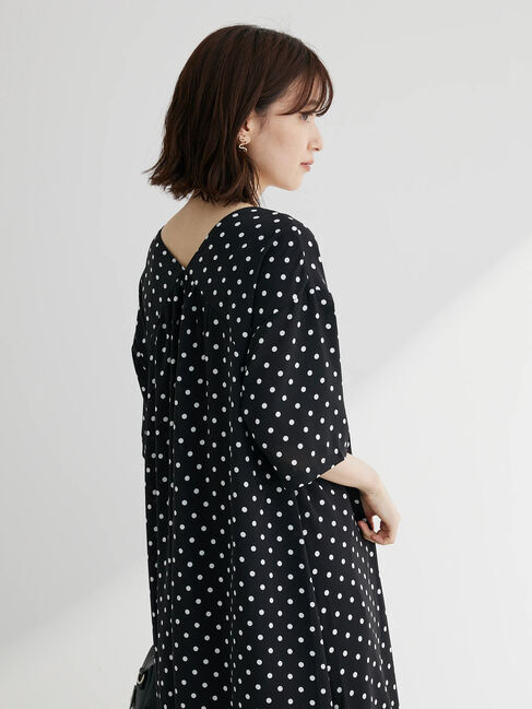 Green Parks「・novem9　ドットpt　Aラインワンピース」|ワンピース|