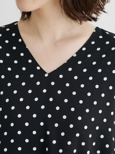 Green Parks「・novem9　ドットpt　Aラインワンピース」|ワンピース|
