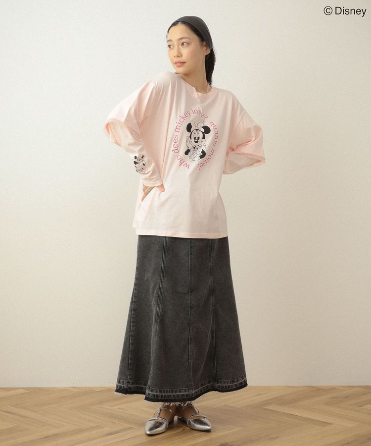 Green Parks「ミッキー&フレンズ/レイヤードプリントロングTシャツ」|Tシャツ・カットソー|