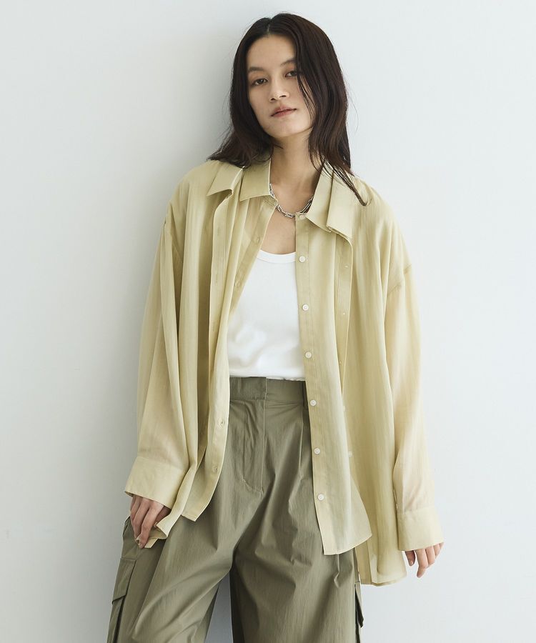 GARAGE OF GOOD CLOTHING「レイヤード風ビッグシャツ」|シャツ・ブラウス|Beige