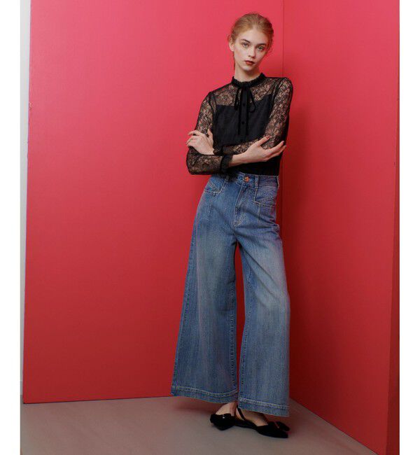 LOULOU WILLOUGHBY「【LOULOU WILLOUGHBY】デニムバギーパンツ」|デニム|