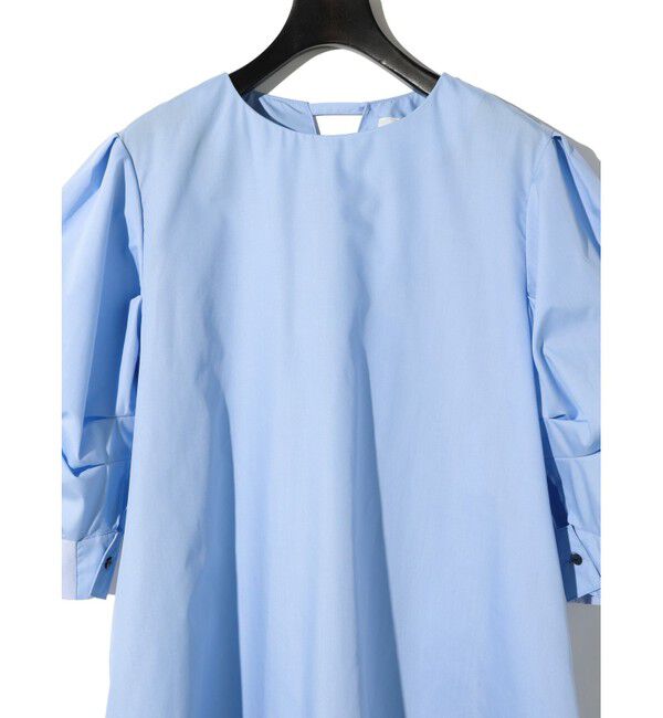 MIDIUMISOLID「MIDIUMISOLID for Ladies バックスリットボリュームスリーブチュニック」|シャツ・ブラウス|