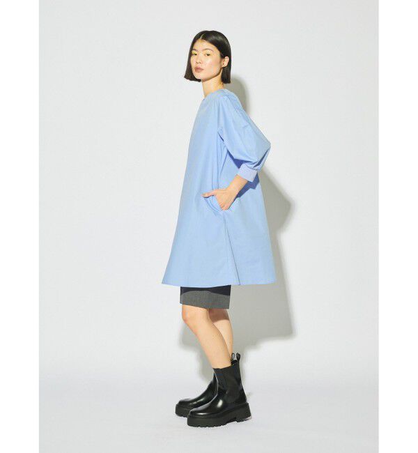 MIDIUMISOLID「MIDIUMISOLID for Ladies バックスリットボリュームスリーブチュニック」|シャツ・ブラウス|