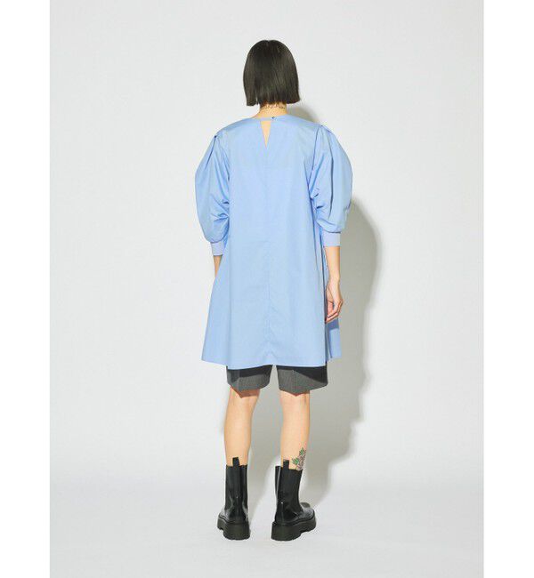 MIDIUMISOLID「MIDIUMISOLID for Ladies バックスリットボリュームスリーブチュニック」|シャツ・ブラウス|