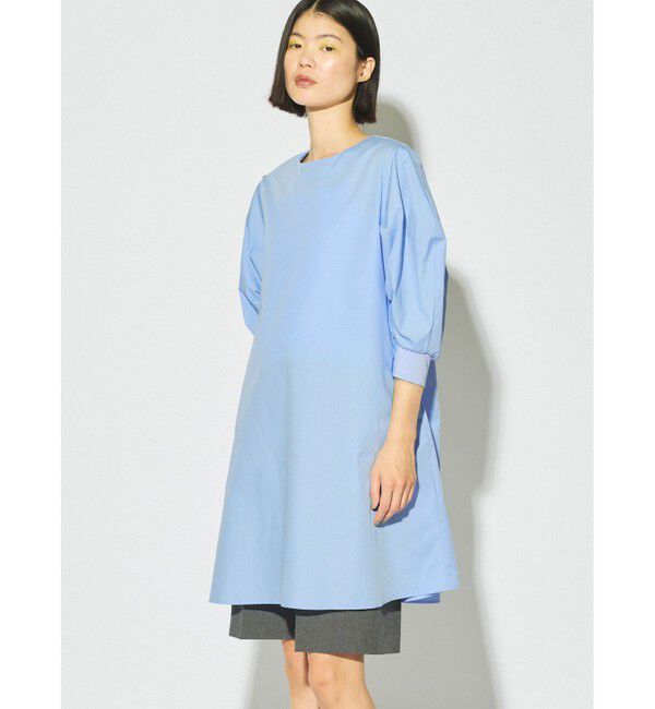 MIDIUMISOLID「MIDIUMISOLID for Ladies バックスリットボリュームスリーブチュニック」|シャツ・ブラウス|
