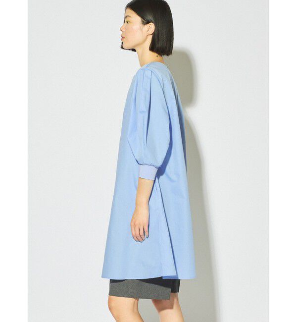 MIDIUMISOLID「MIDIUMISOLID for Ladies バックスリットボリュームスリーブチュニック」|シャツ・ブラウス|