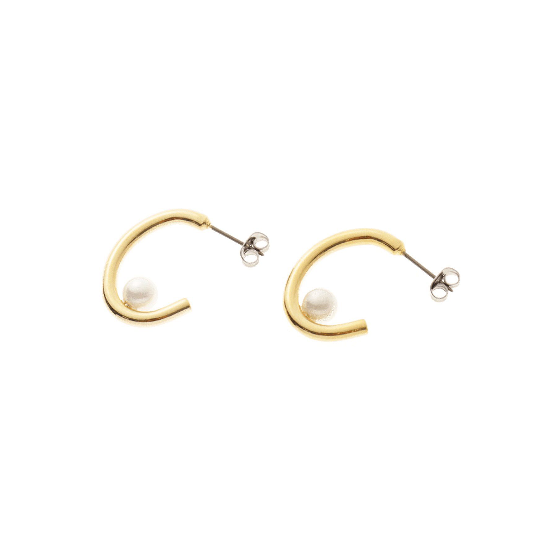 DRESSTERIOR「シェルパールゴールドCフープピアス」|ピアス|