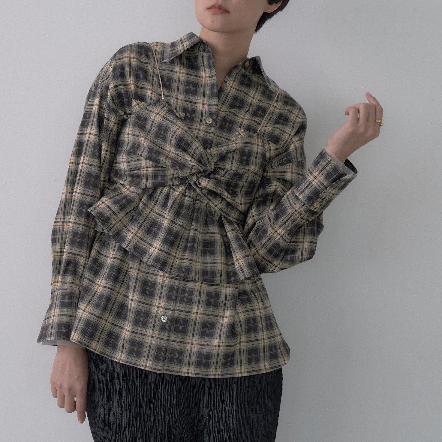 GALLEST「オンブレチェックシャツ」|シャツ・ブラウス|グレージュ(250)