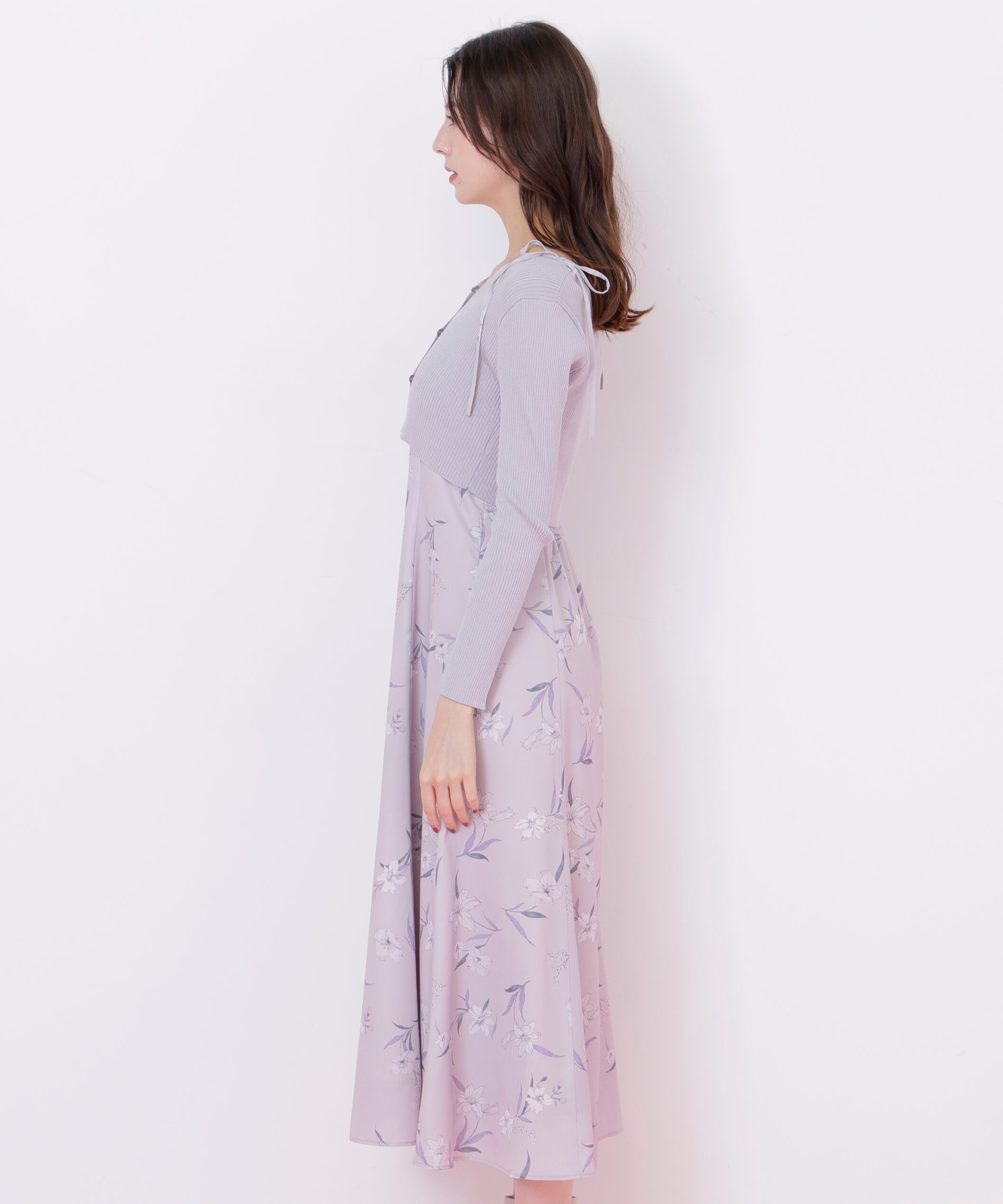  「花柄キャミワンピースカーデSET」|ワンピース|