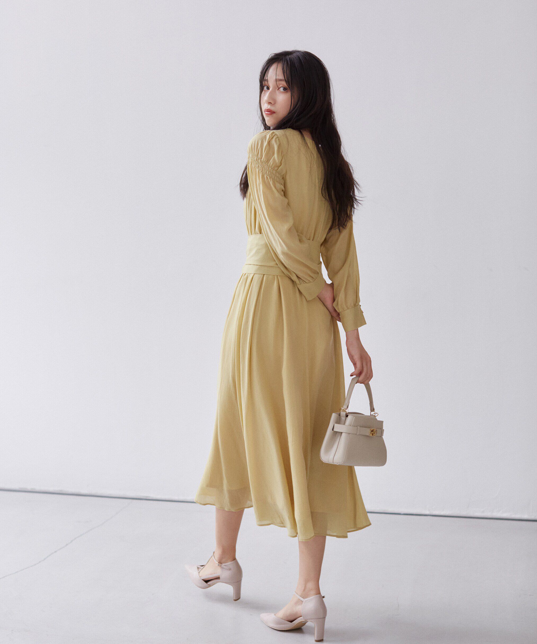 PROPORTION BODY DRESSING「肩シャーリングシアーワンピース24AW」|ワンピース|