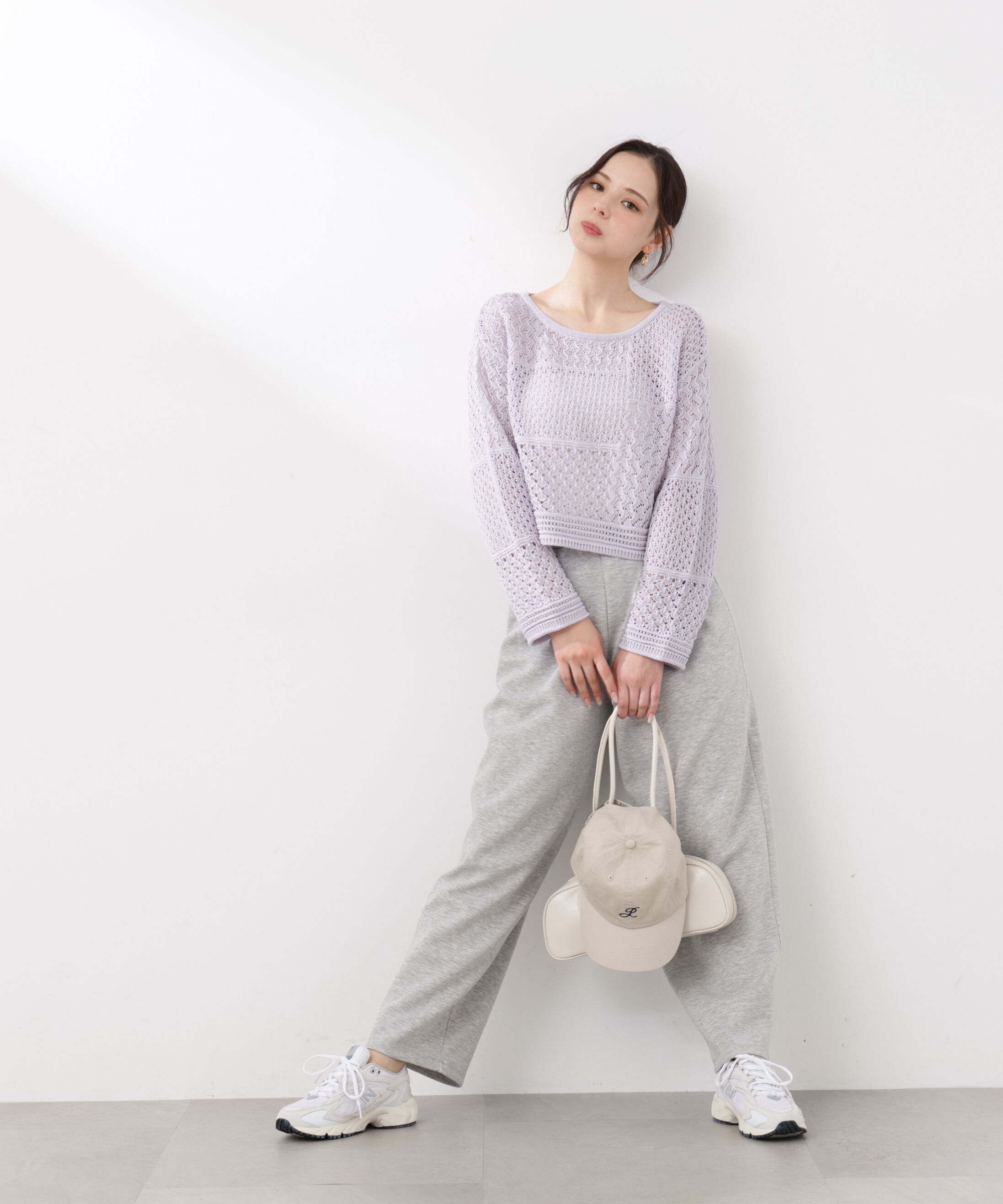 PROPORTION BODY DRESSING「透かし編みボックスニット　26SS」|ニット・セーター|