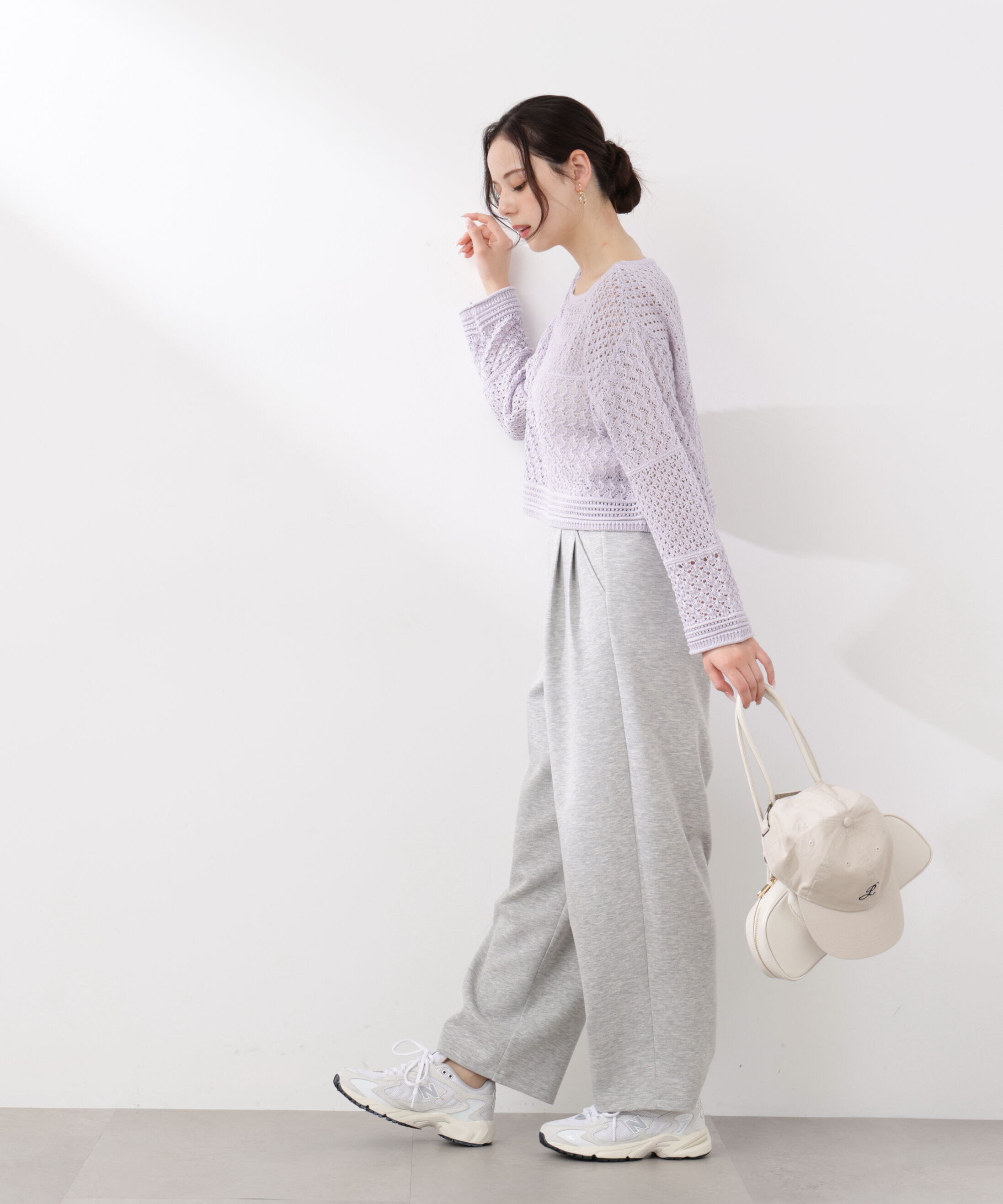 PROPORTION BODY DRESSING「透かし編みボックスニット　26SS」|ニット・セーター|