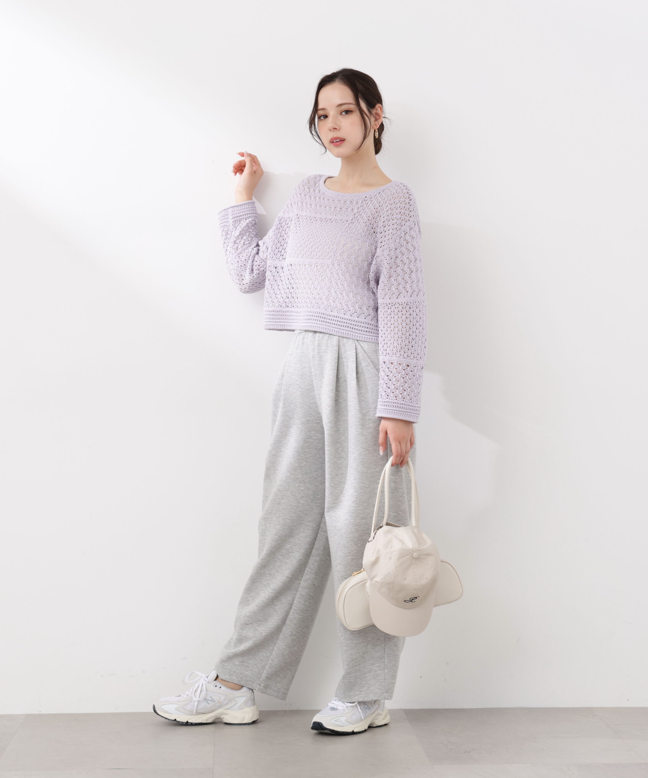 PROPORTION BODY DRESSING「透かし編みボックスニット　26SS」|ニット・セーター|