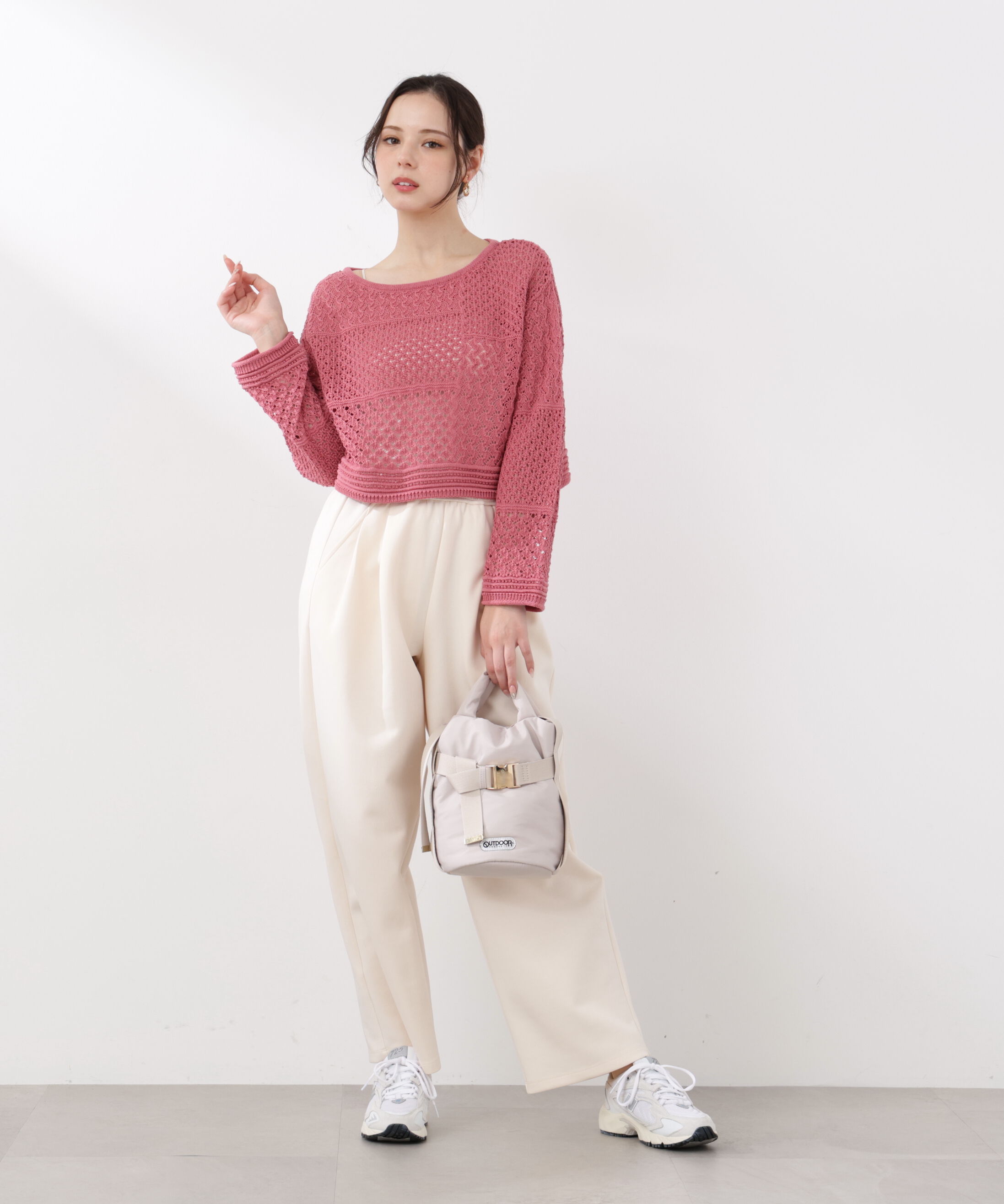 PROPORTION BODY DRESSING「透かし編みボックスニット　26SS」|ニット・セーター|