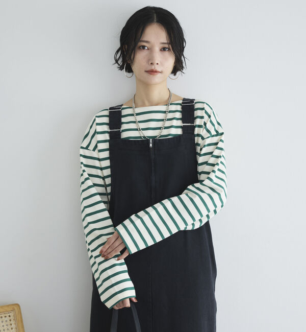 Doux archives「ピグメント加工フロントＺＩＰジャンスカ」|ジャンパースカート|