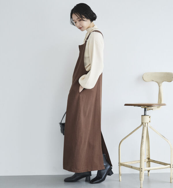 Doux archives「ピグメント加工フロントＺＩＰジャンスカ」|ジャンパースカート|