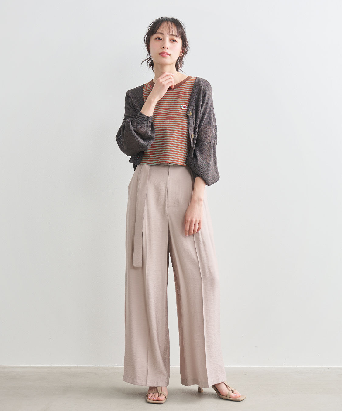 COCO DEAL「タックワイドパンツ」|スラックス|
