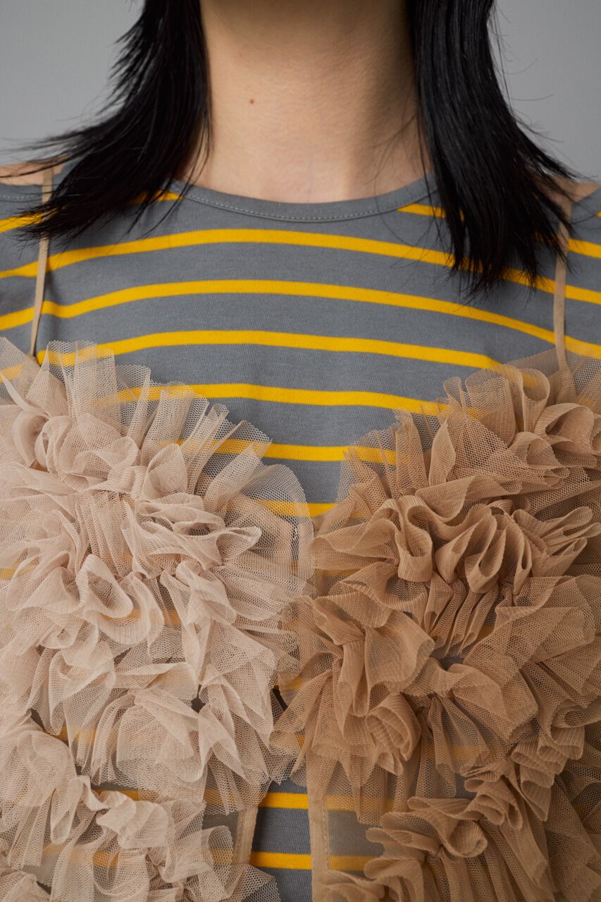 HeRIN.CYE「Bi color many frill bustier」|キャミソール|