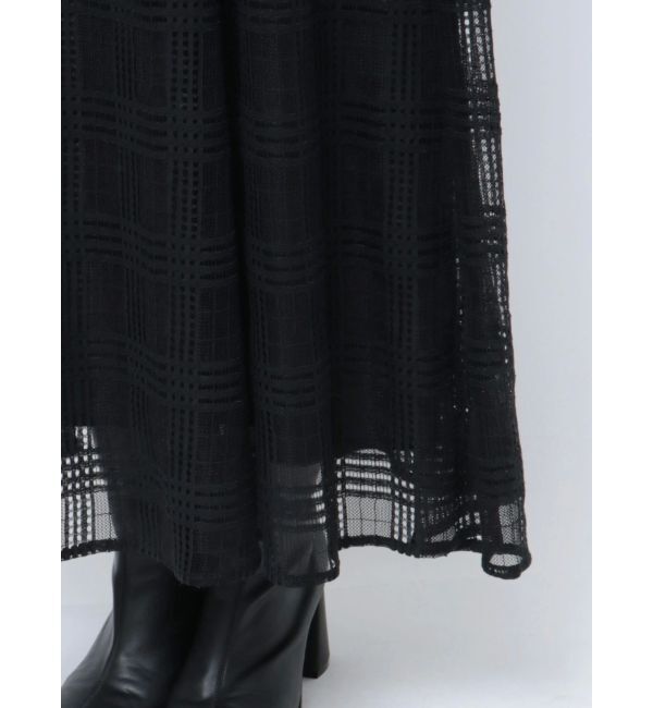 CALNAMUR「RIBBON COLLAR LACE OP/リボンカラーレースワンピース」|ワンピース|