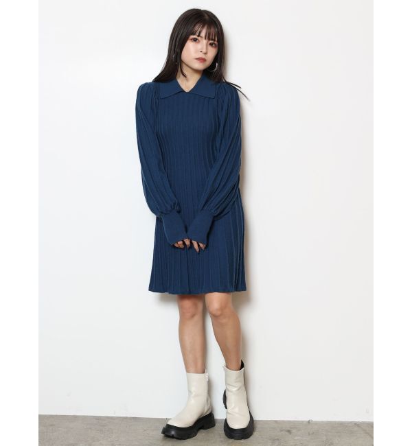 MURUA「ワイドリブフレアミニワンピース」|ワンピース|