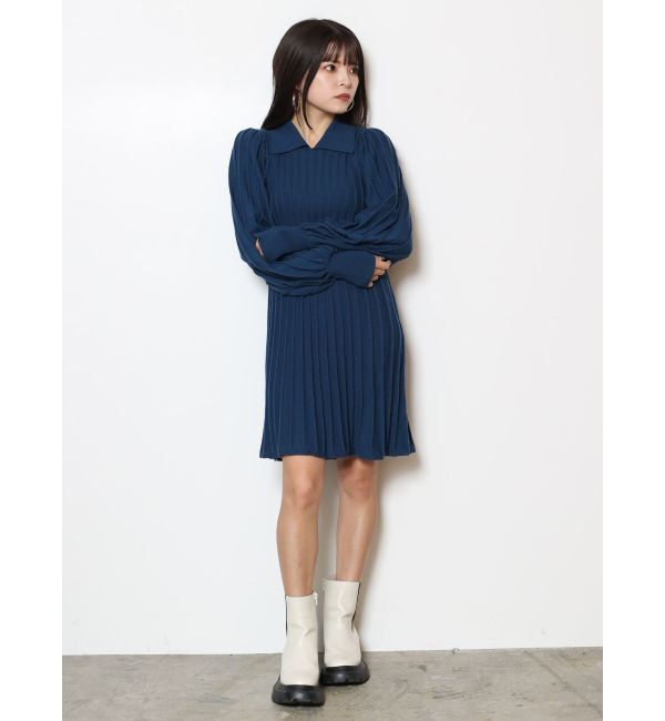 MURUA「ワイドリブフレアミニワンピース」|ワンピース|