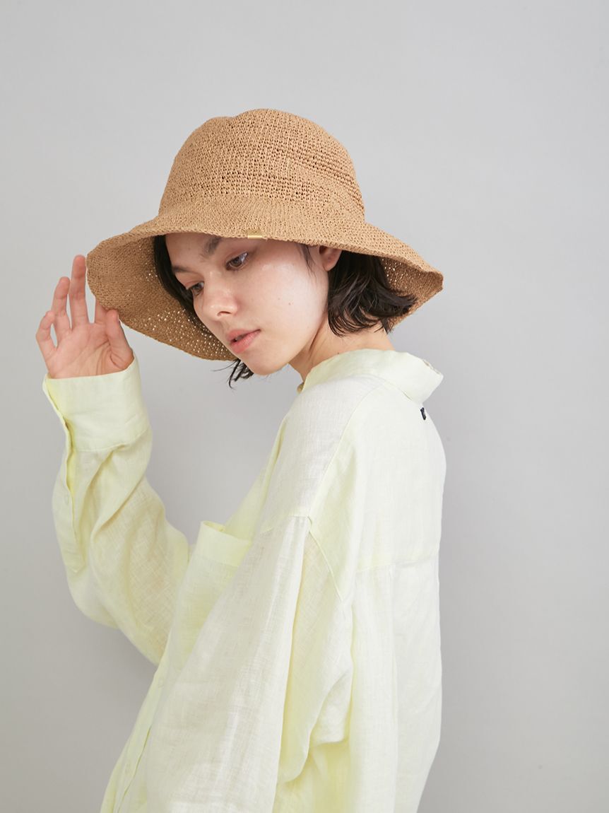 Mila Owen「細編みペーパーキャペリンハット」|ハット|