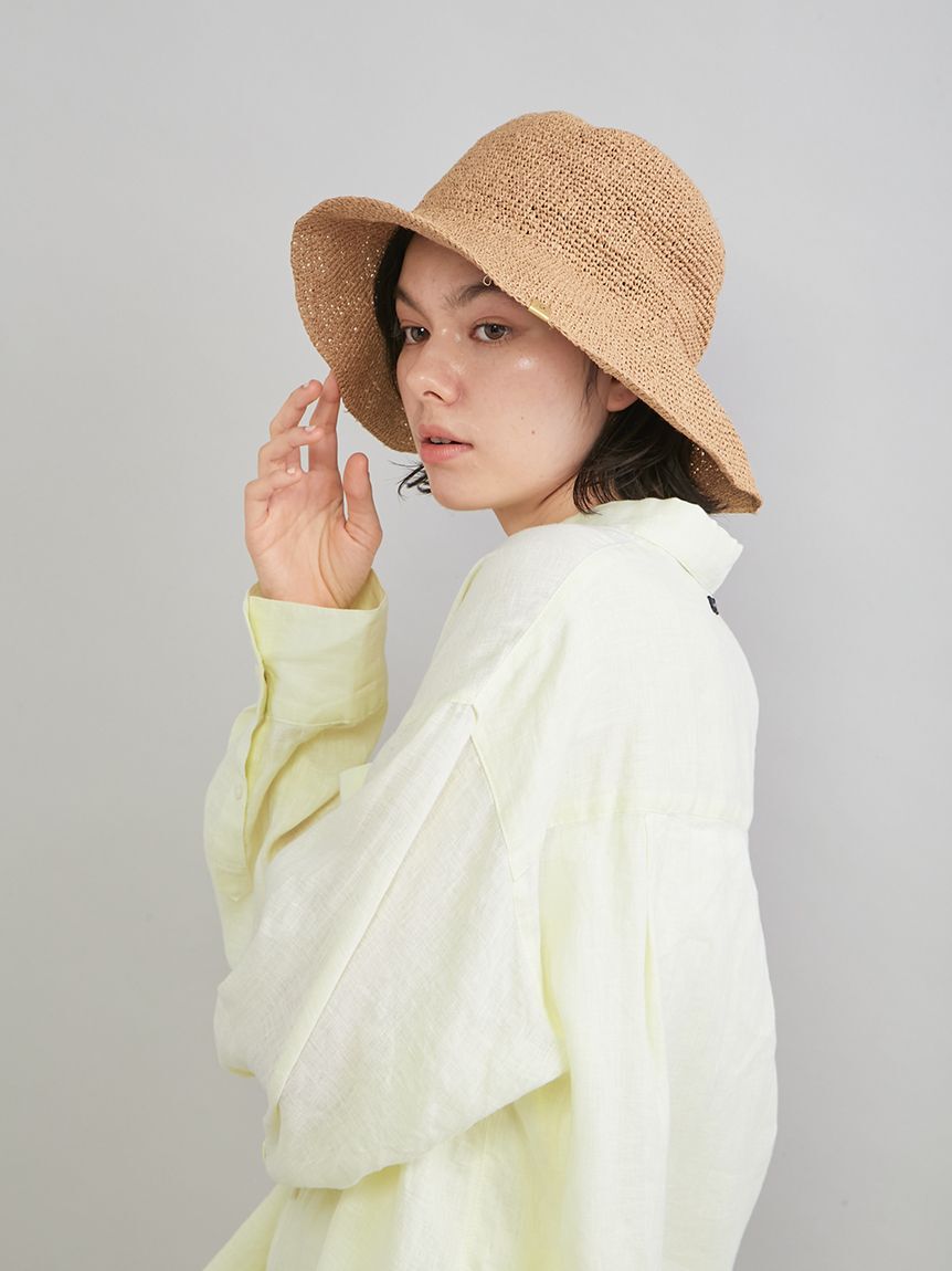 Mila Owen「細編みペーパーキャペリンハット」|ハット|