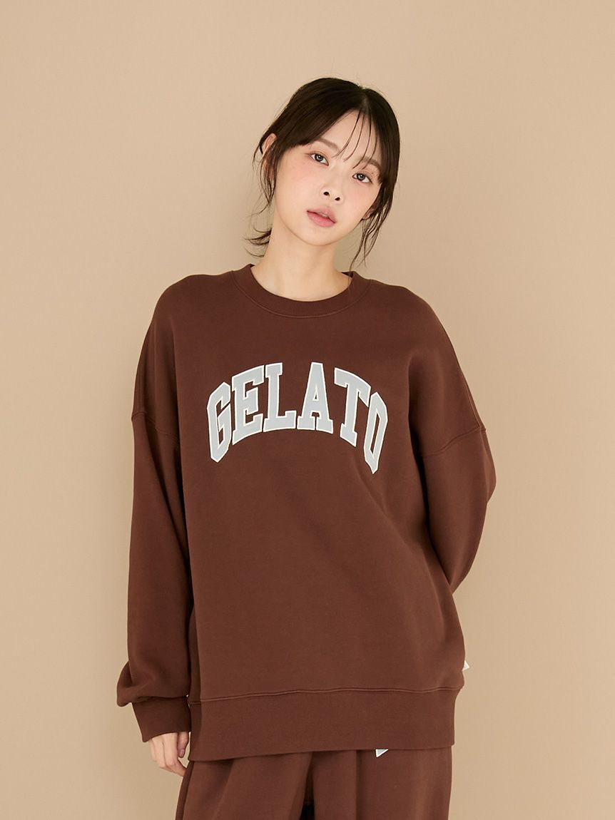 gelato pique「カレッジロゴ裏毛プルオーバー」|ルームウェア|BRW