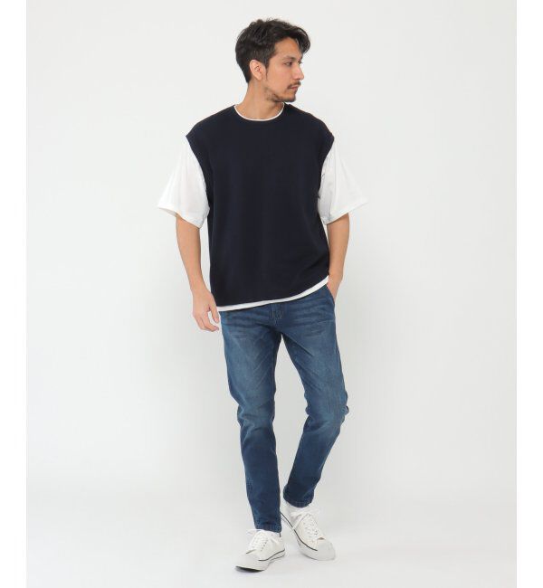 ikka「5分フェイクベストT」|Tシャツ・カットソー|