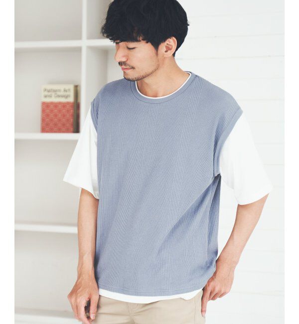 ikka「5分フェイクベストT」|Tシャツ・カットソー|
