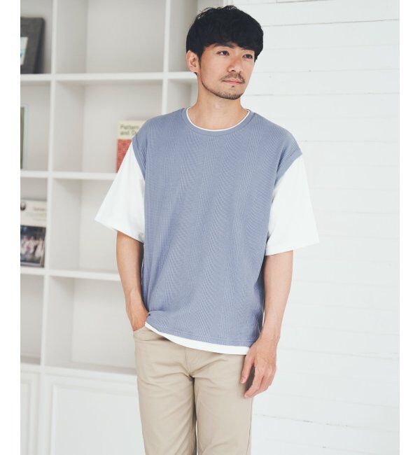 ikka「5分フェイクベストT」|Tシャツ・カットソー|