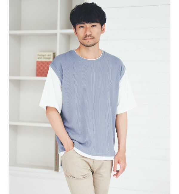 ikka「5分フェイクベストT」|Tシャツ・カットソー|