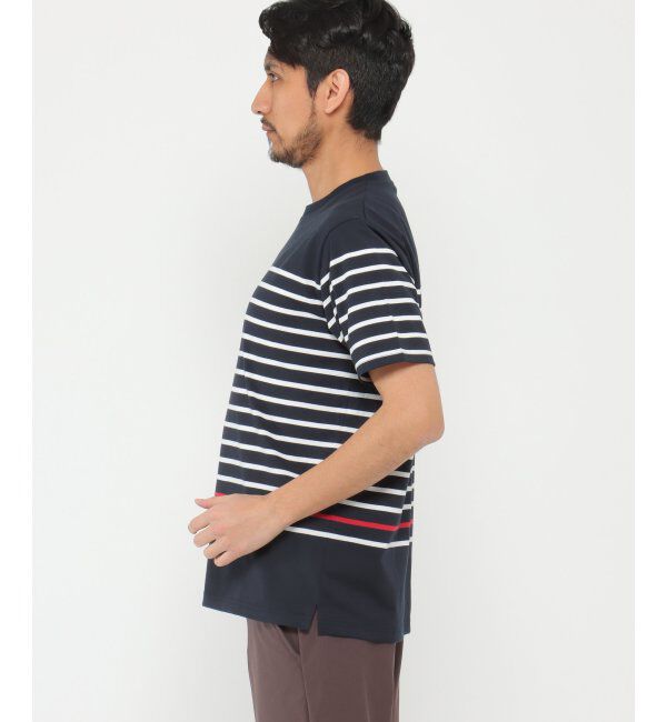 ikka「VORTEXパネルボーダーTシャツ」|Tシャツ・カットソー|