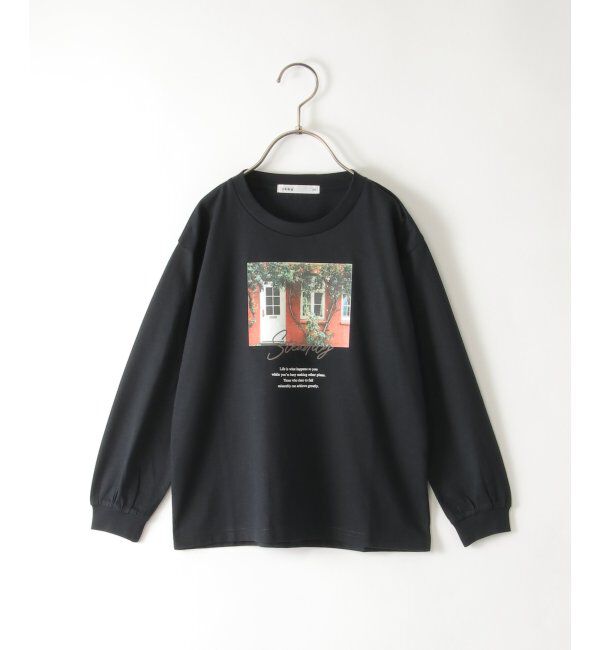 ikka kids「【親子おそろい】フォトプリントロングTシャツ（120~160cm）」|Tシャツ・カットソー|ブラック