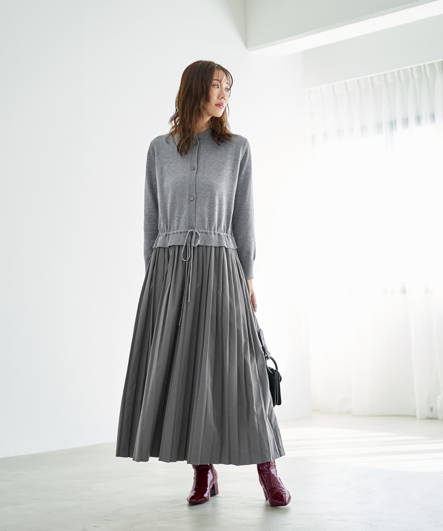 STYLE DELI「プリーツスカートドッキングワンピース」|ワンピース|