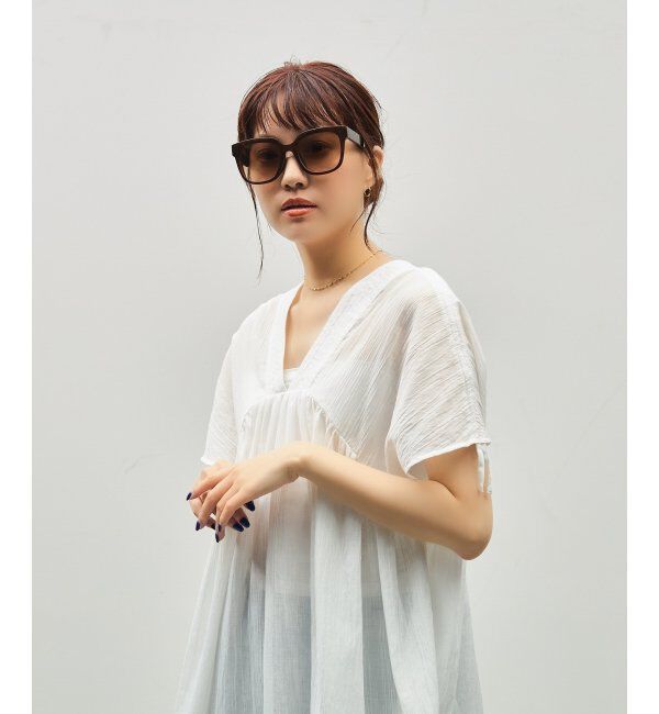  「SUNCUTGlasses/UV100%CUT サングラス ビッグシェイプ  カラーレンズ 紫外線対策 UVカット ユニセックス」|サングラス|