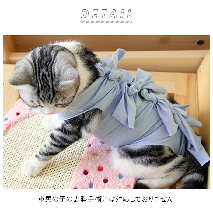 BACKYARD FAMILY「猫 術後服 通販 服 ねこ 傷舐め防止 手術後 エリザベスカラー の代用 洋服 ウェア 術後ウェア」|その他|