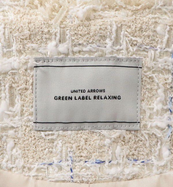 UNITED ARROWS green label relaxing「ファンシー ツイードライク ポケット ノーカラー ジャケット」|ノーカラージャケット|