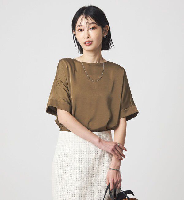 UNITED ARROWS green label relaxing「サテン TEE ブラウス」|シャツ・ブラウス|MD.BROWN