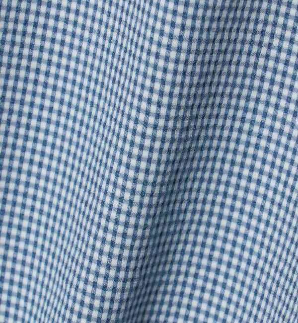 UNITED ARROWS green label relaxing「ポリエステル ラッカン ギンガムチェック スタンダード スナップ ボタンダウン 半袖 シャツ -ストレッチ・」|シャツ・ブラウス|