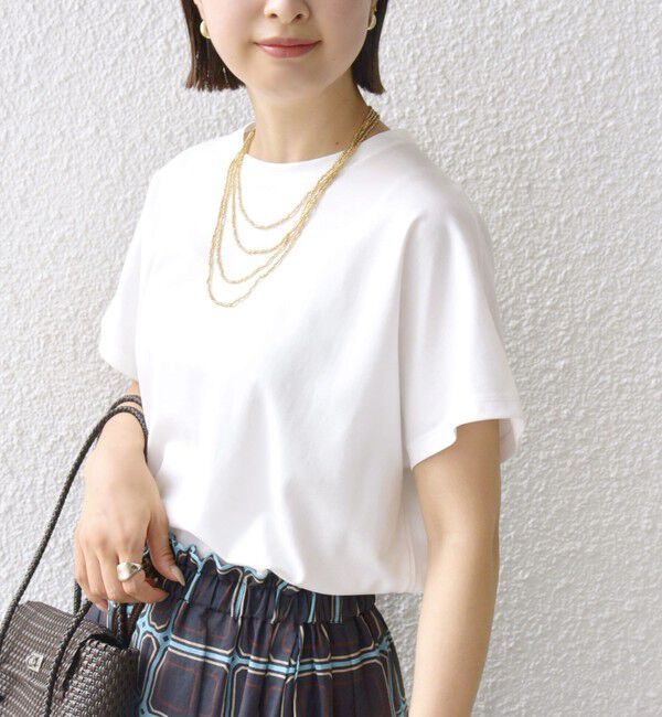 SHIPS for women「《一部追加予約》〈接触冷感〉ポンチ ドルマン TEE」|Tシャツ・カットソー|