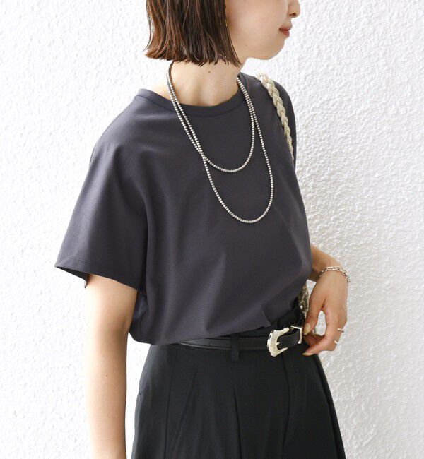 SHIPS for women「《一部追加予約》〈接触冷感〉ポンチ ドルマン TEE」|Tシャツ・カットソー|