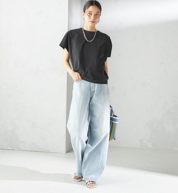 SHIPS for women「《一部追加予約》〈接触冷感〉ポンチ ドルマン TEE」|Tシャツ・カットソー|