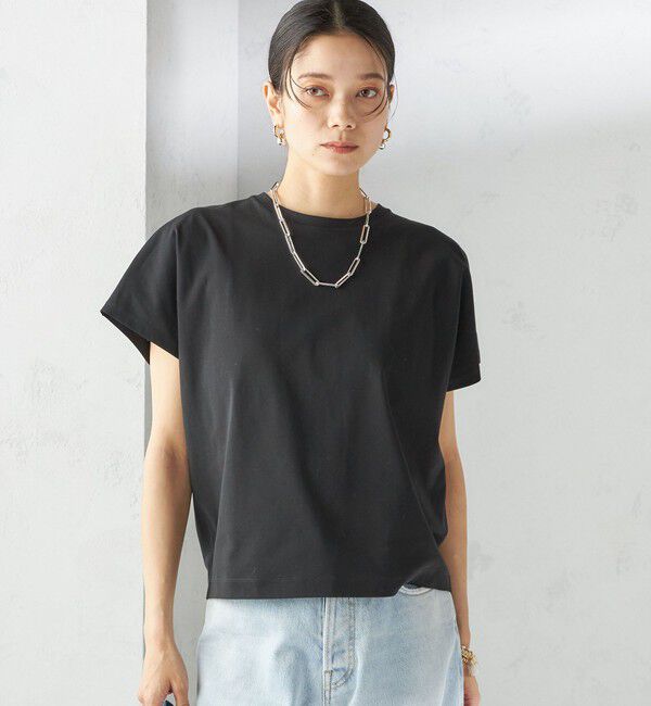 SHIPS for women「《一部追加予約》〈接触冷感〉ポンチ ドルマン TEE」|Tシャツ・カットソー|
