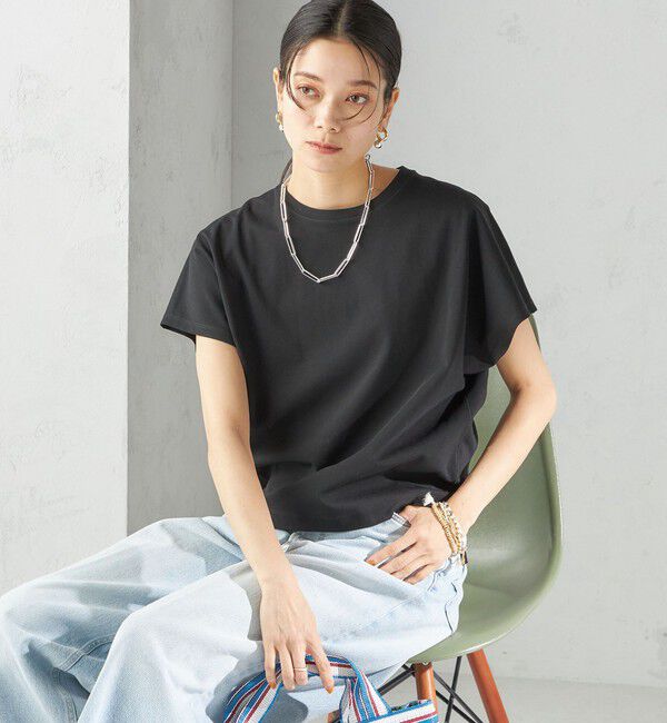 SHIPS for women「《一部追加予約》〈接触冷感〉ポンチ ドルマン TEE」|Tシャツ・カットソー|