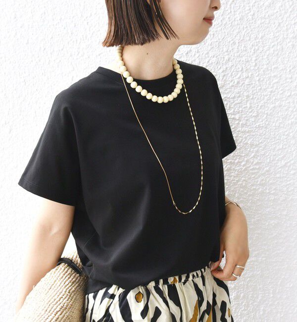 SHIPS for women「《一部追加予約》〈接触冷感〉ポンチ ドルマン TEE」|Tシャツ・カットソー|